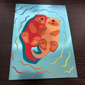 SEA OTTER HAPPY ANNIVERSARY GREETING CARD